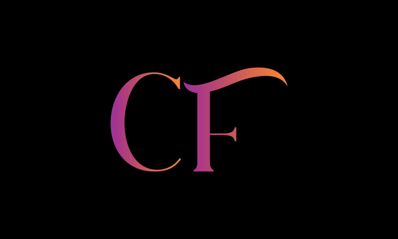 Letter CF Vector Logo Free Template Free Vector