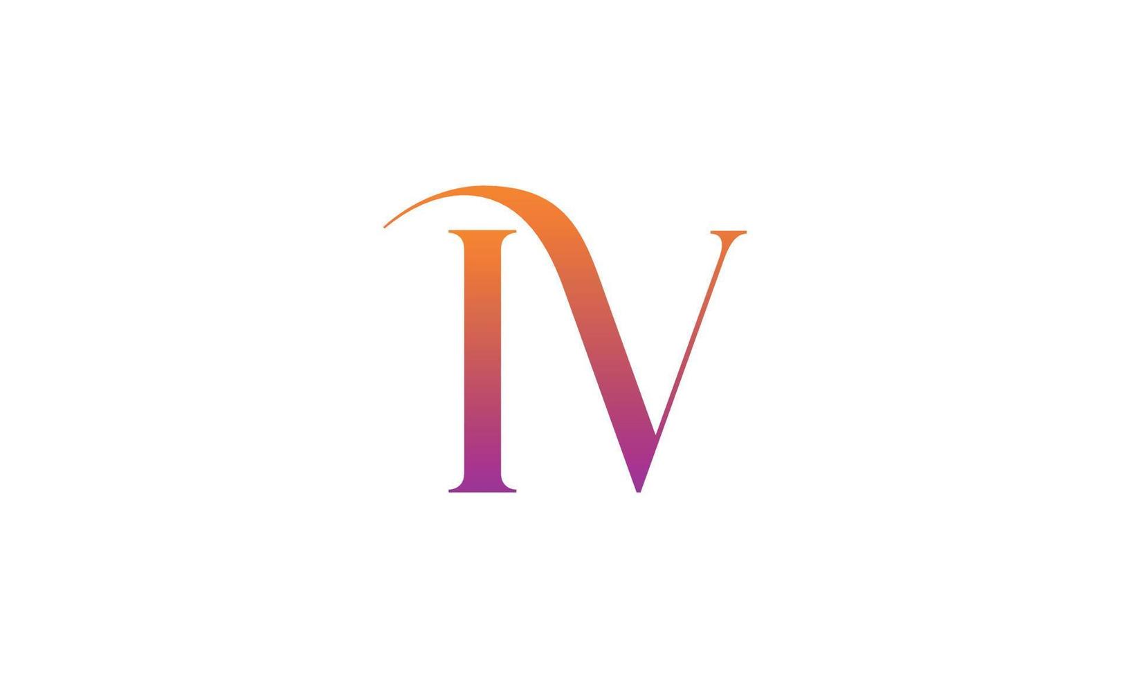 Letter IV Vector Logo Free Template Free Vector