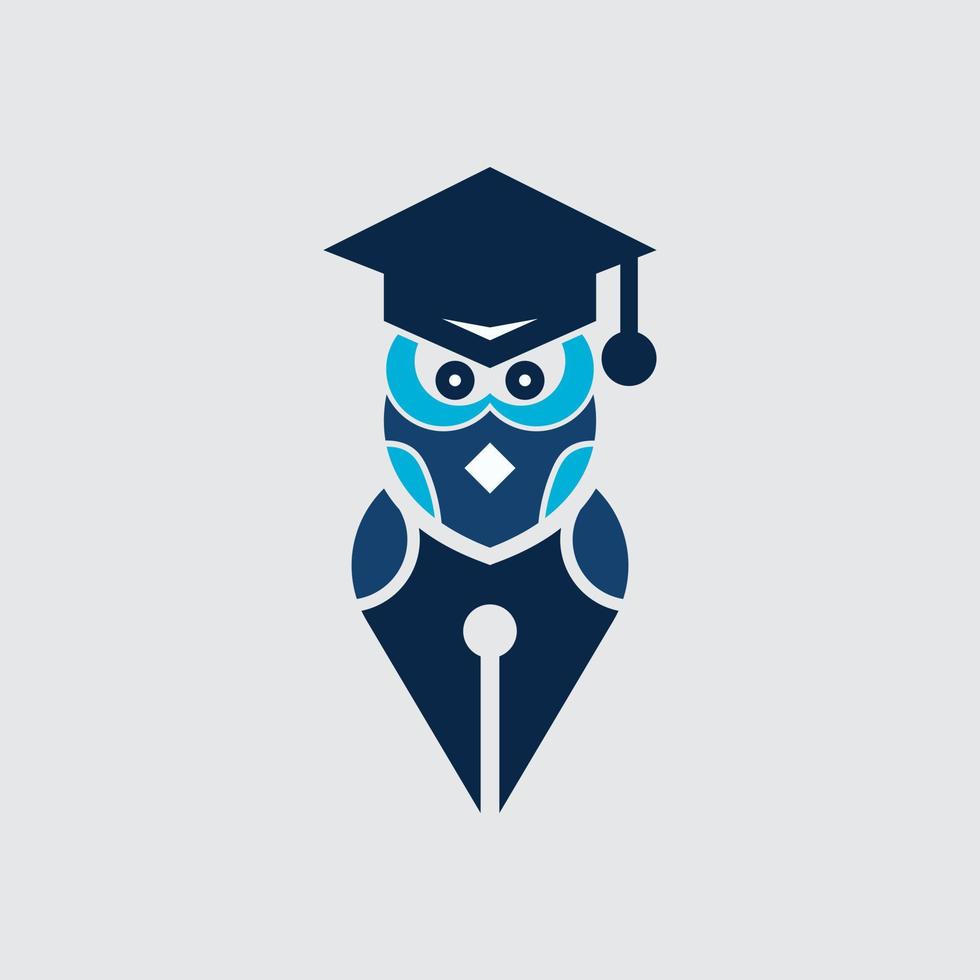 school owl face logo icon. vector