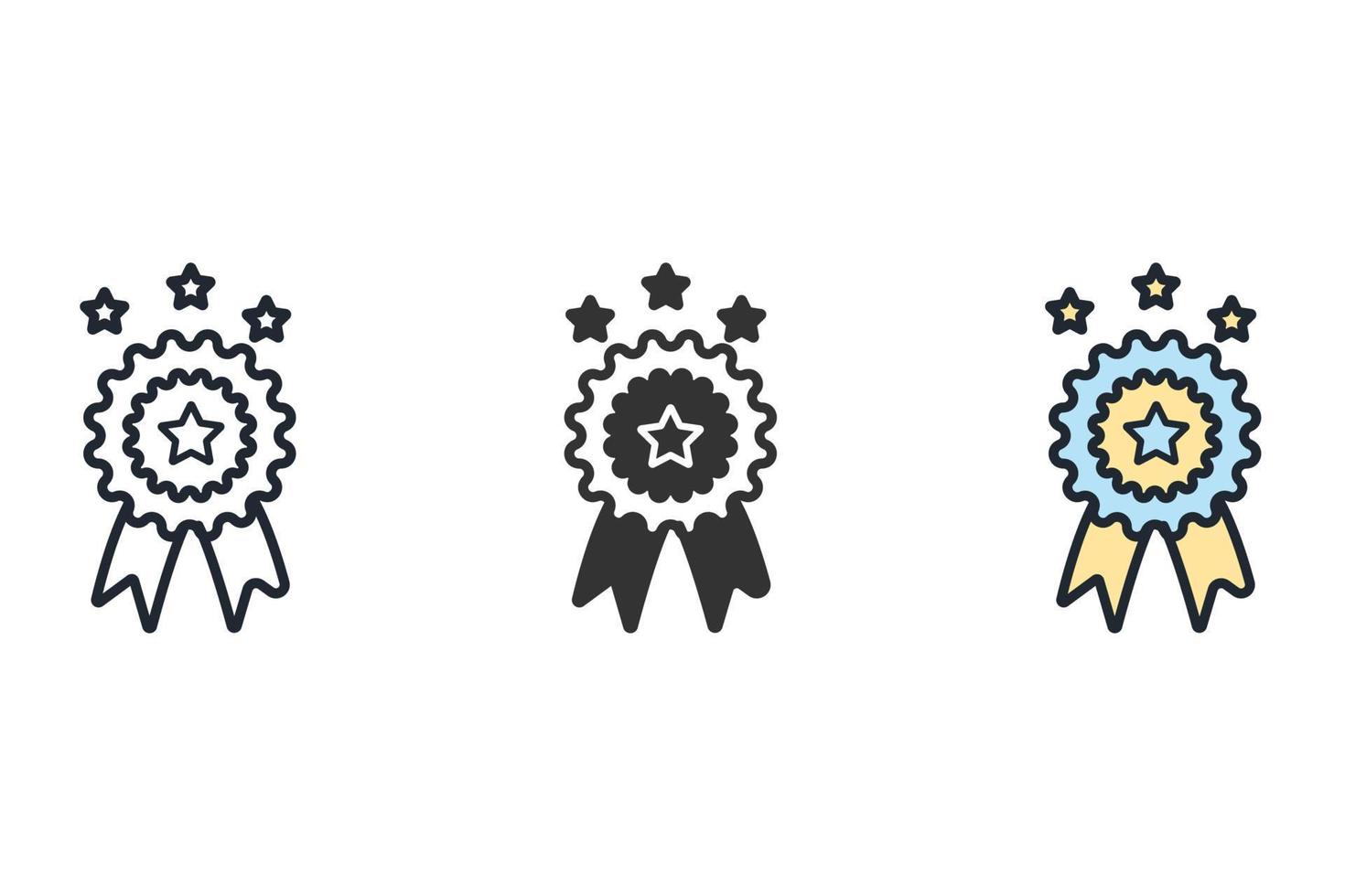 achievement award icons  symbol vector elements for infographic web