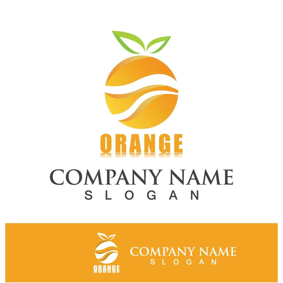 Orange logo and symbol vector icon