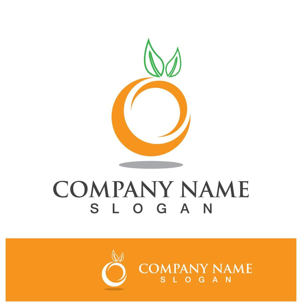 Orange logo and symbol vector icon