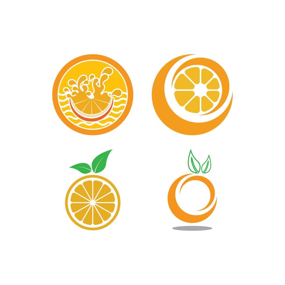 ilustración de diseño de icono de logotipo naranja vector