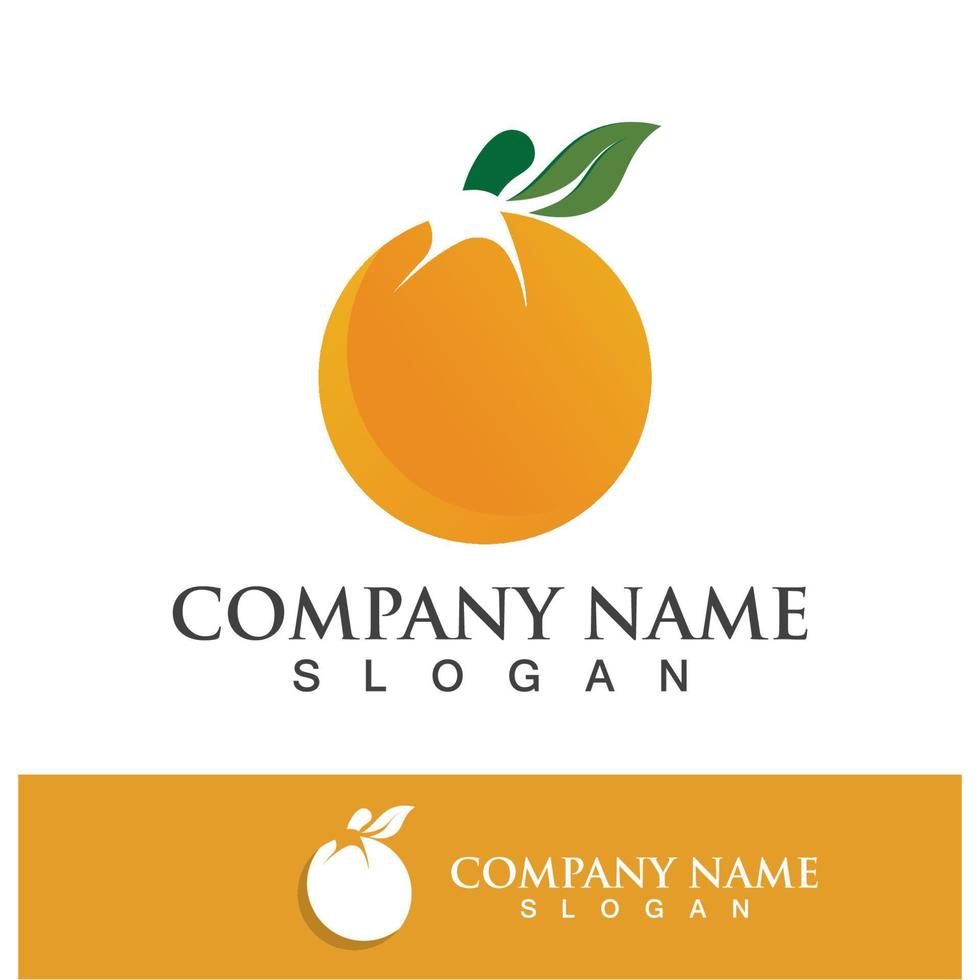 Orange logo icon design illustration vector