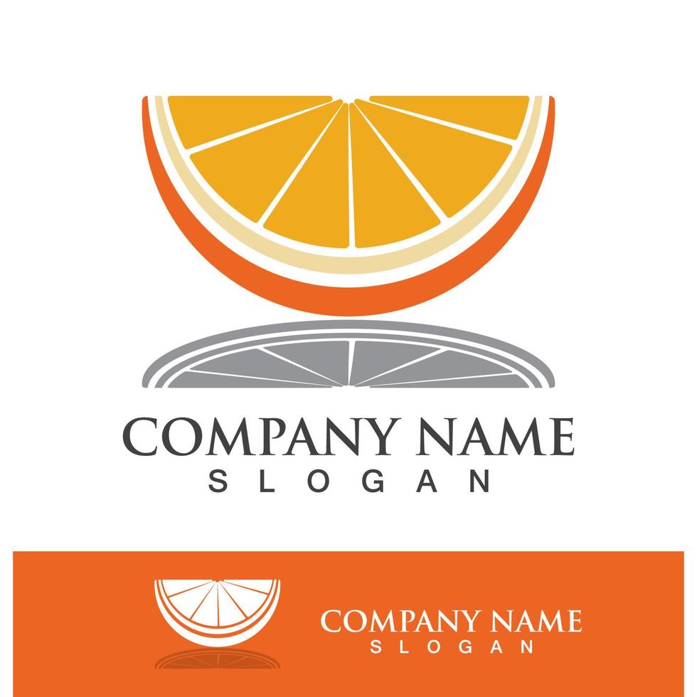 ilustración de diseño de icono de logotipo naranja vector