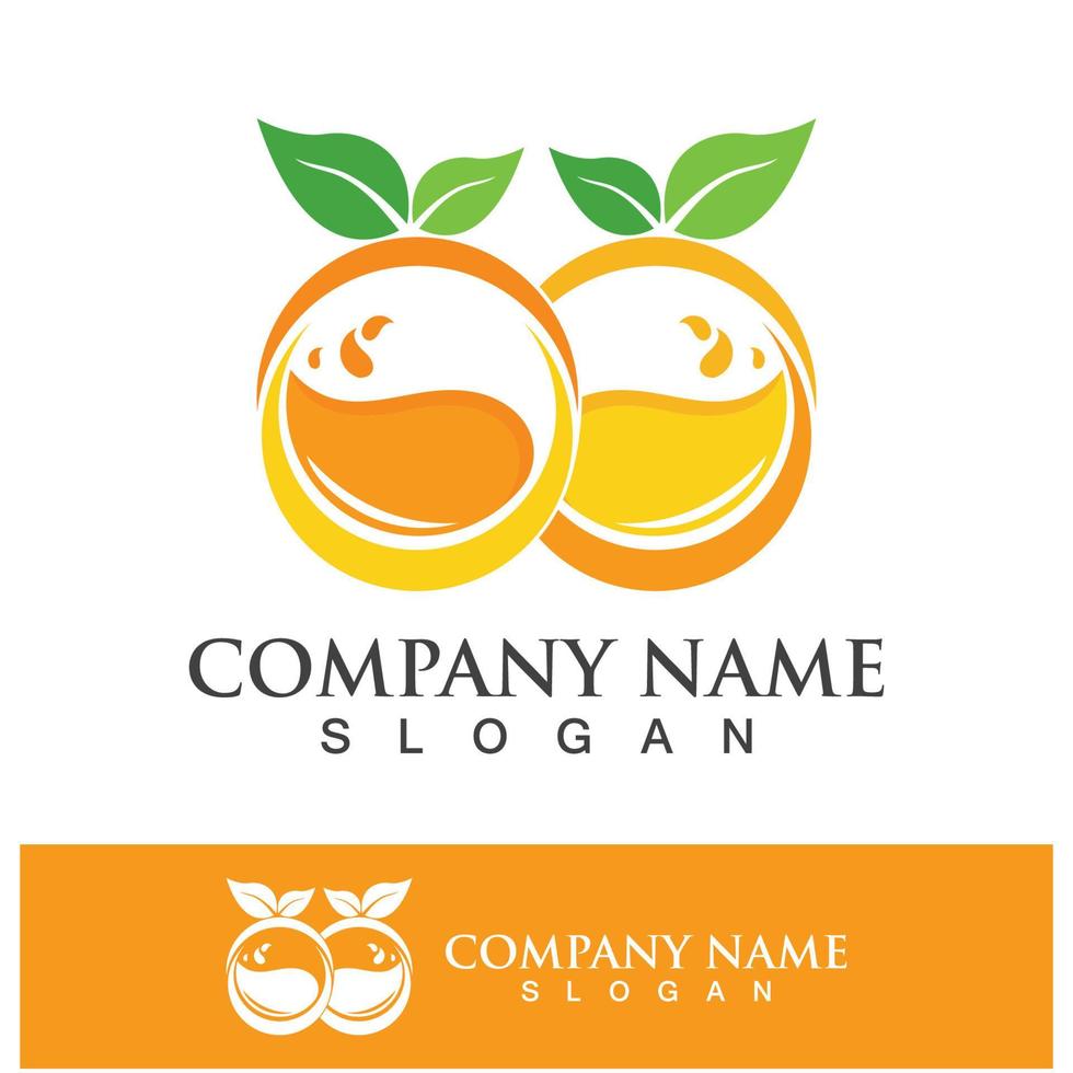 Orange logo and symbol vector icon