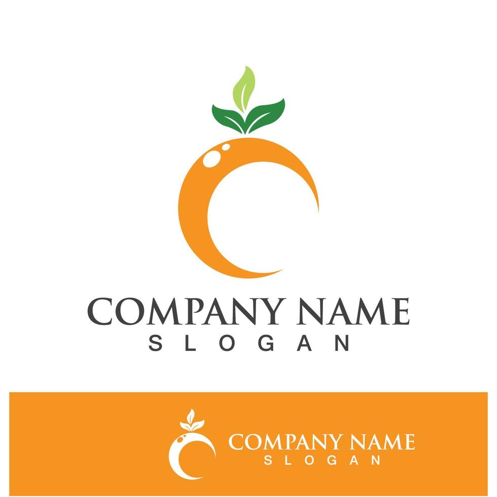 Orange logo and symbol vector icon