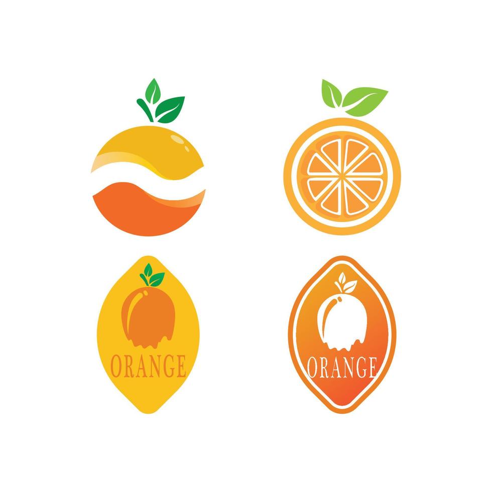 ilustración de diseño de icono de logotipo naranja vector