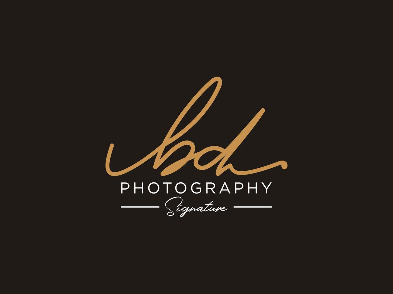 Letter BD Signature Logo Template Vector