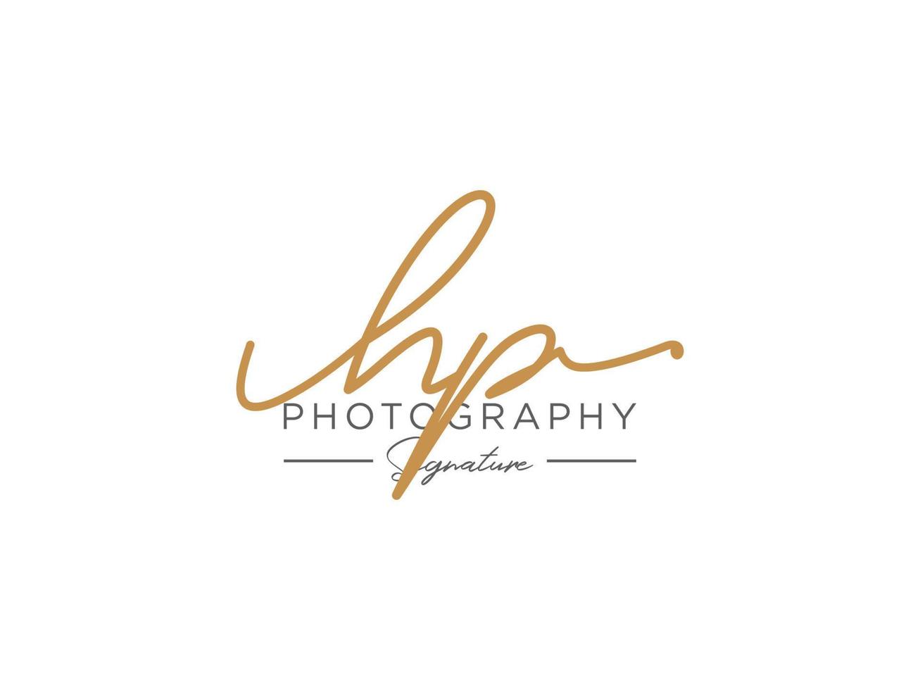 Letter HP Signature Logo Template Vector
