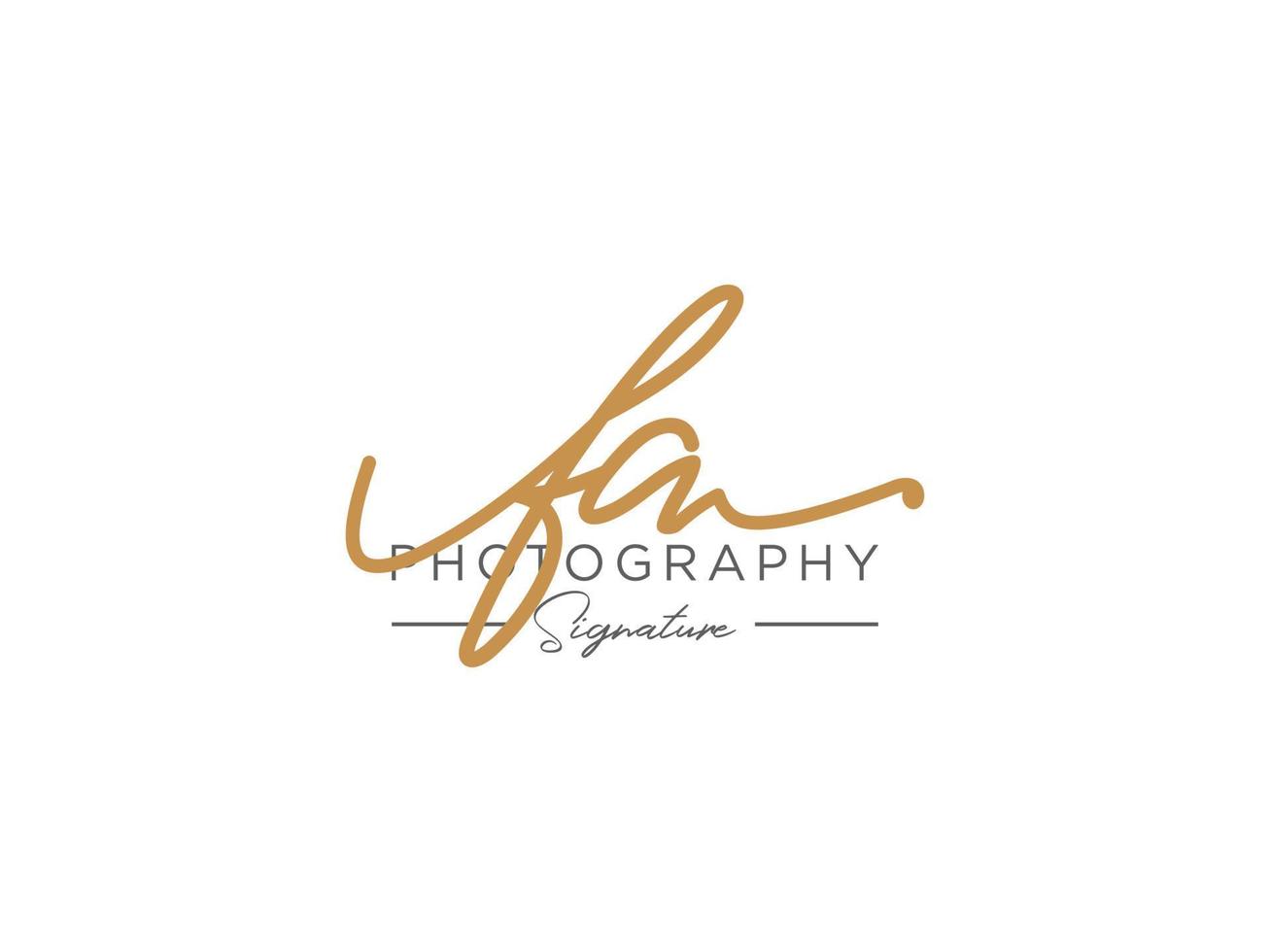 Letter FA Signature Logo Template Vector