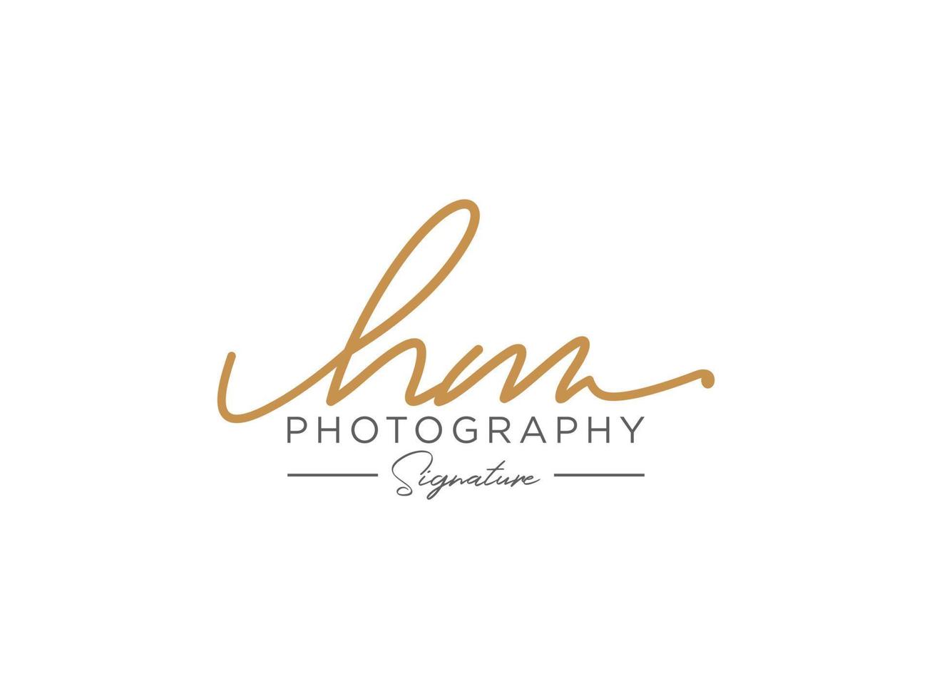 Letter HM Signature Logo Template Vector