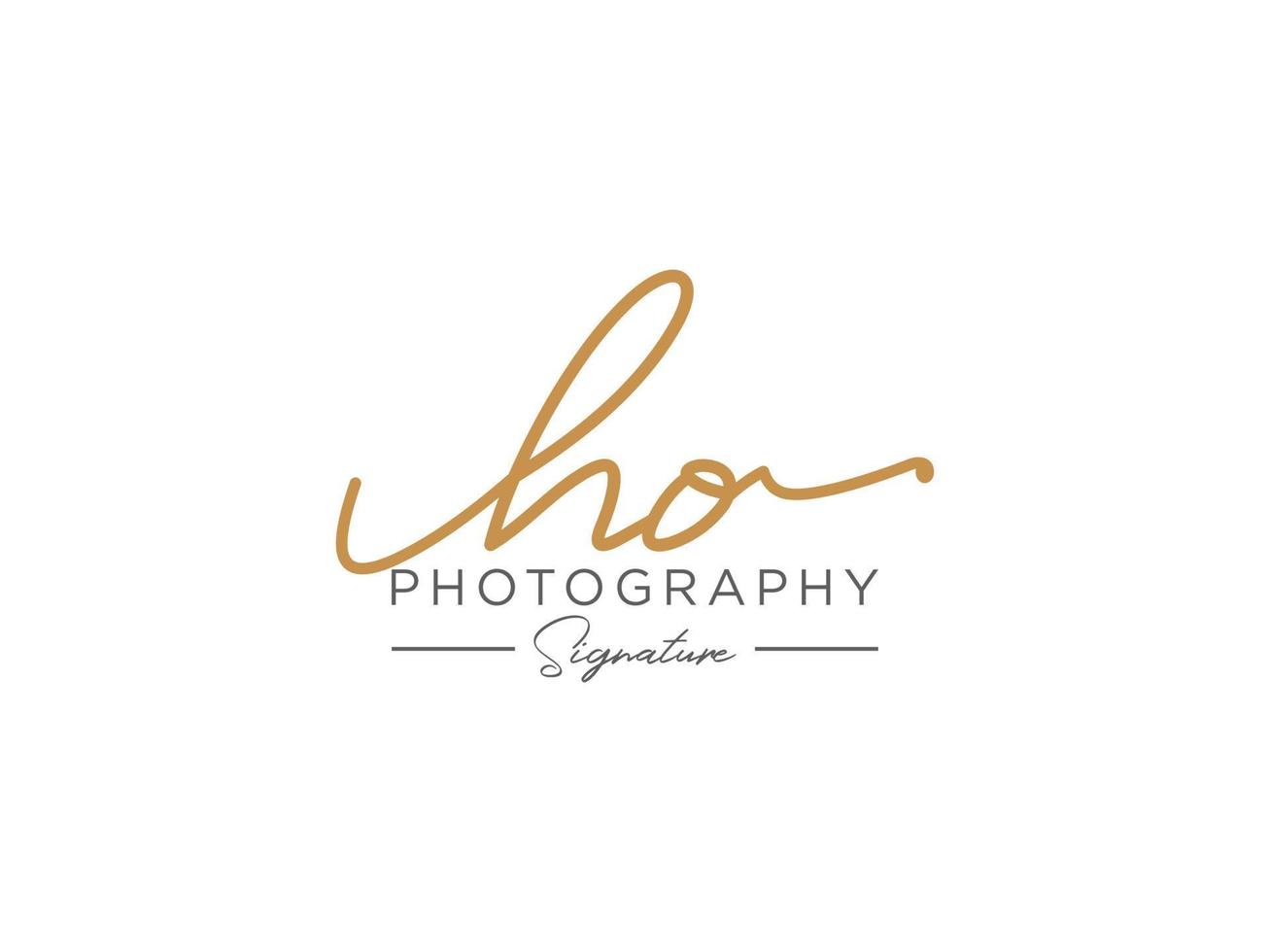 Letter HO Signature Logo Template Vector