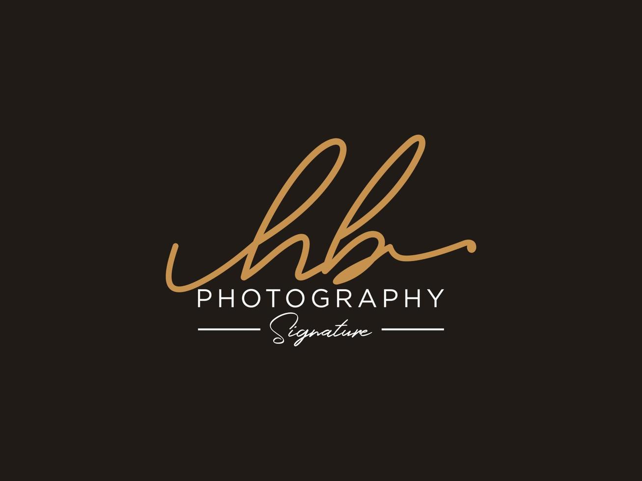 Letter HB Signature Logo Template Vector