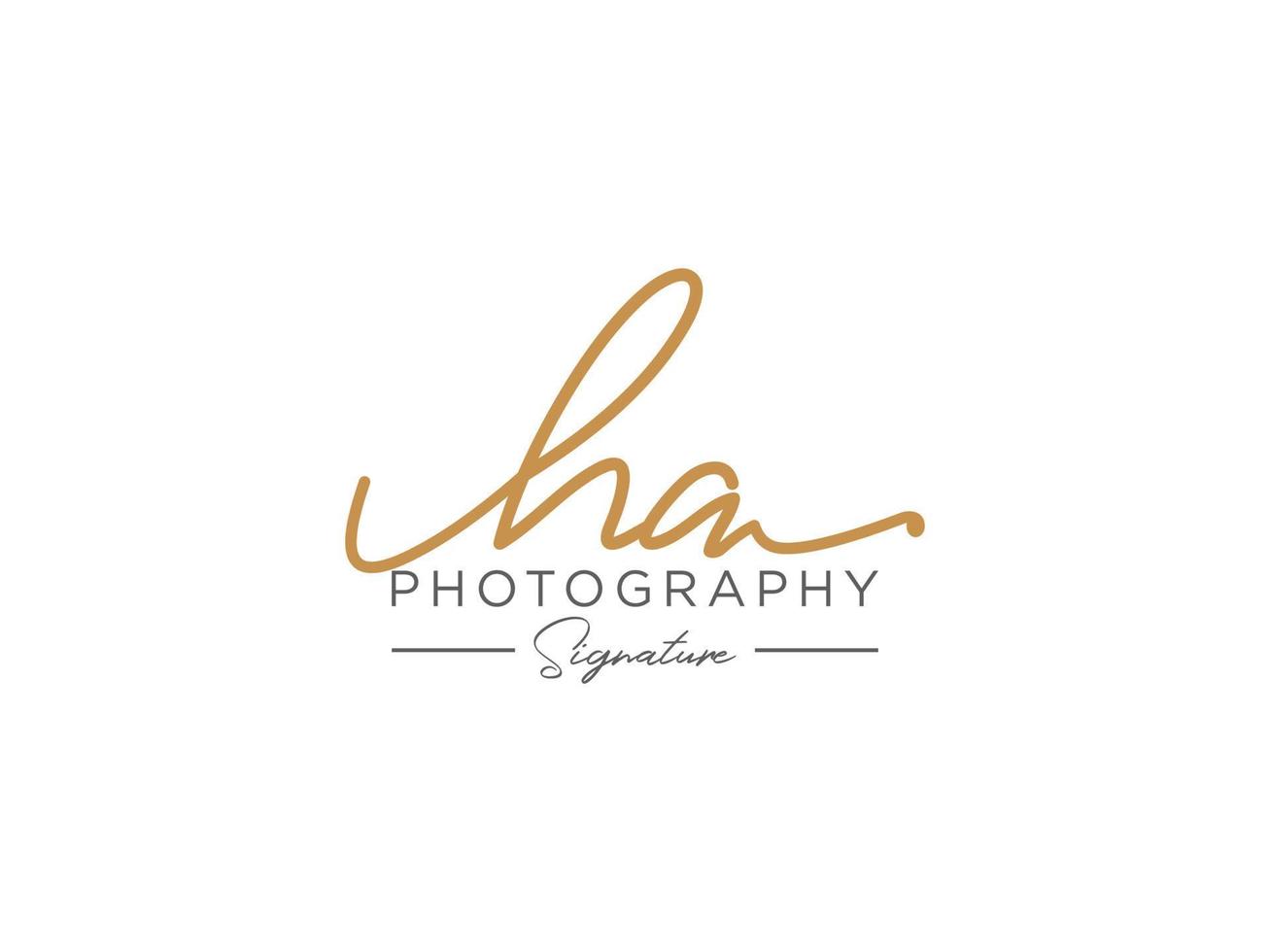 Letter HA Signature Logo Template Vector