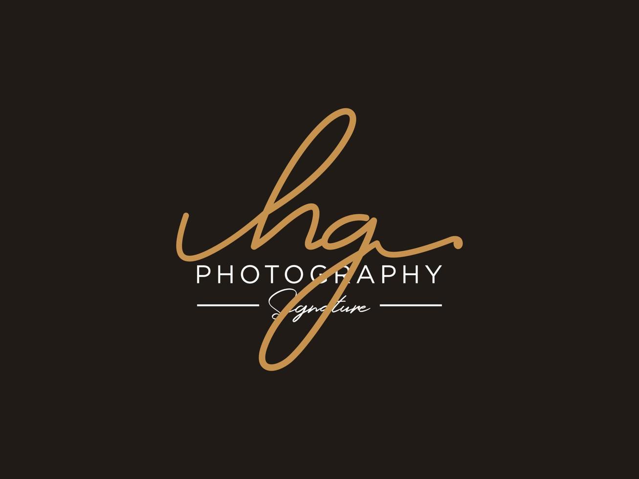 Letter HG Signature Logo Template Vector