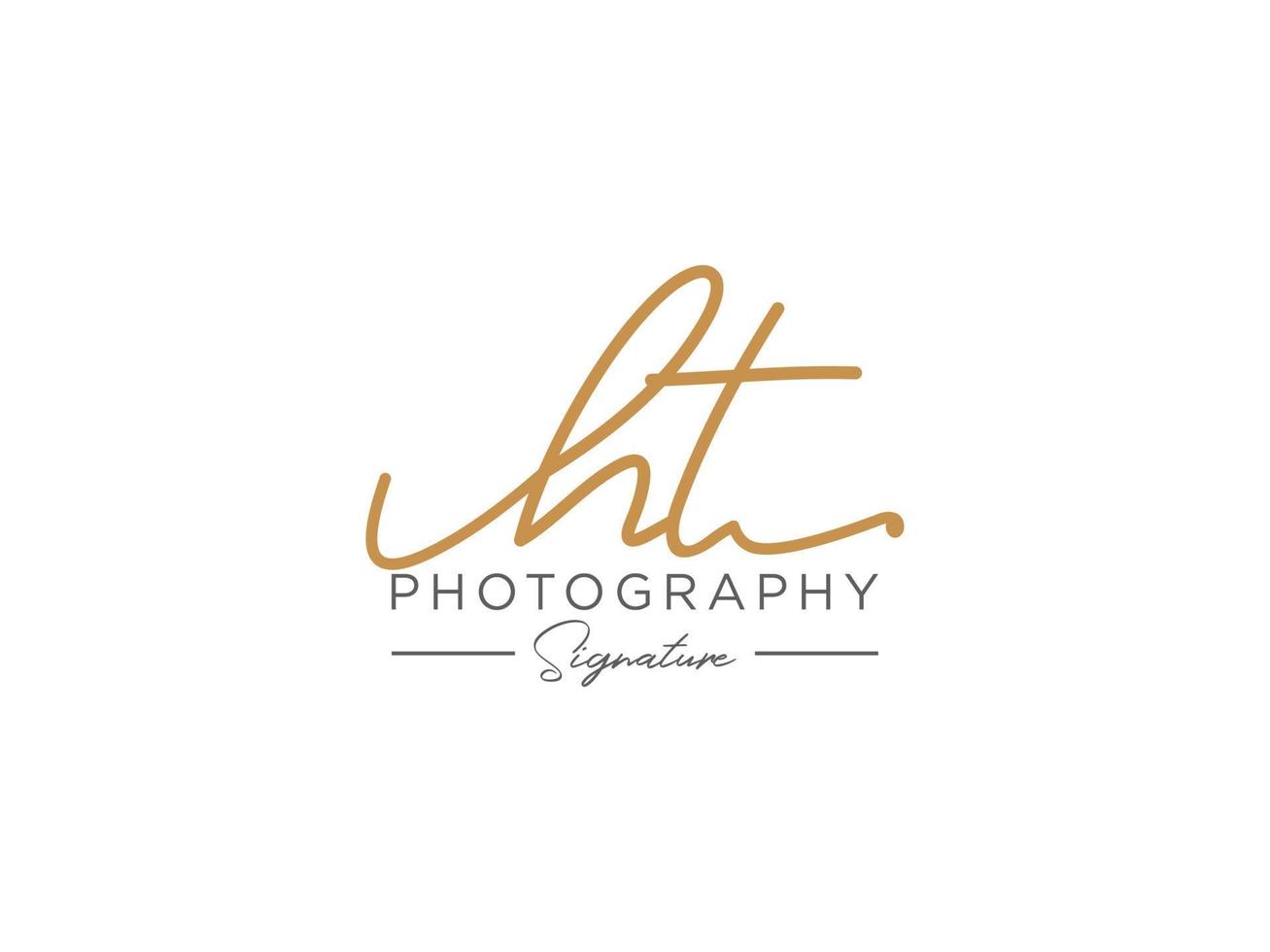 Letter HT Signature Logo Template Vector