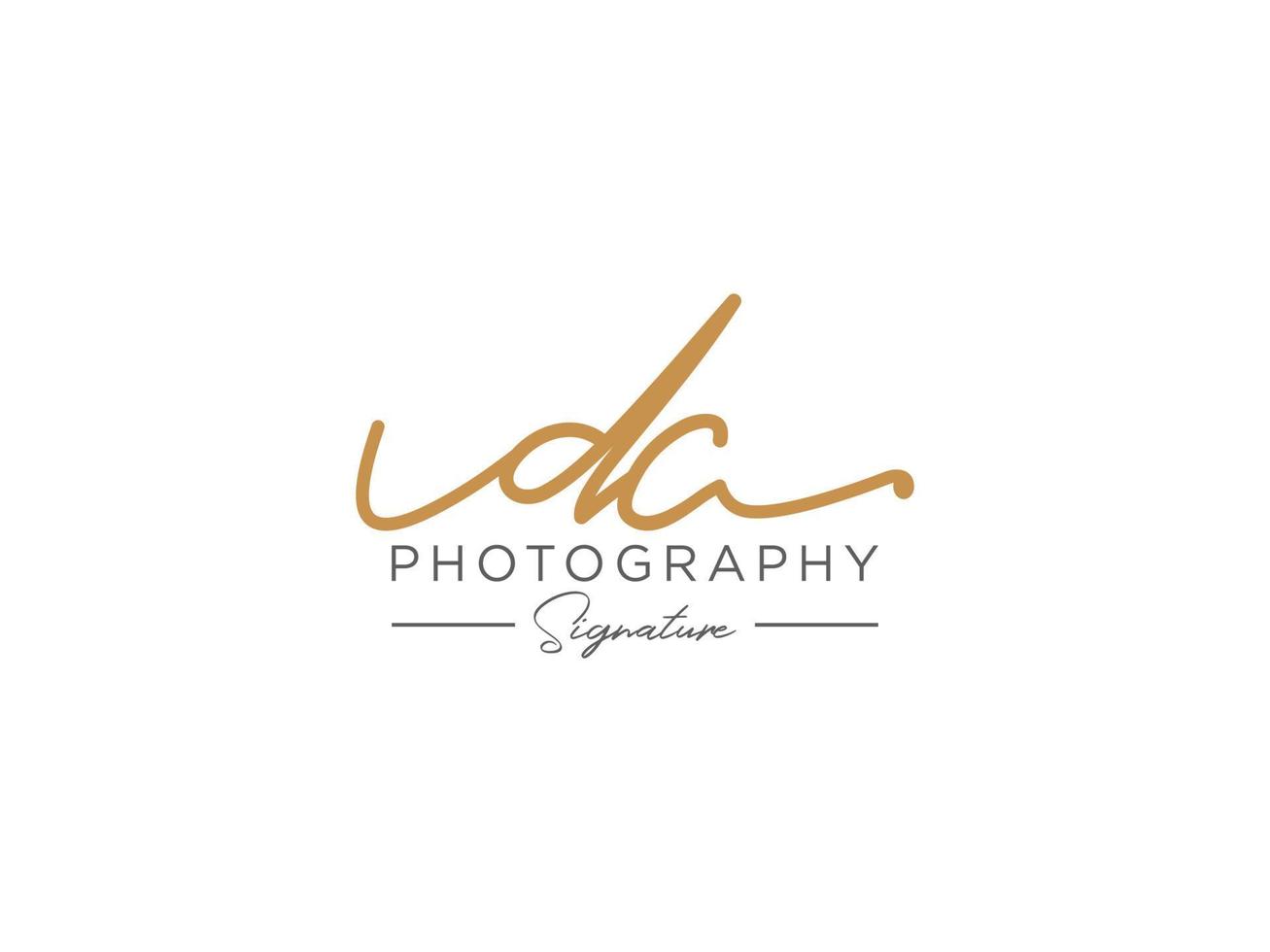 Letter DC Signature Logo Template Vector