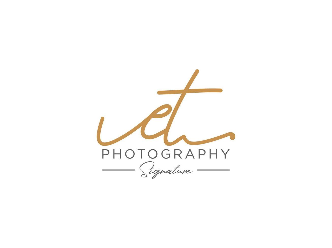 Letter ET Signature Logo Template Vector
