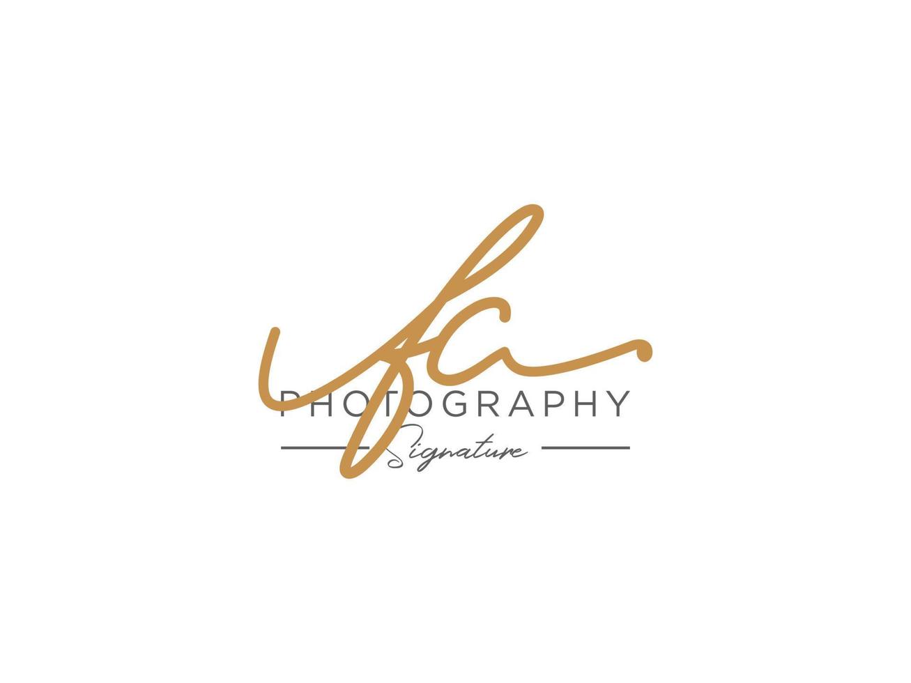 Letter FC Signature Logo Template Vector