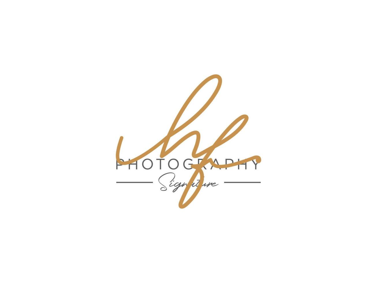 Letter HF Signature Logo Template Vector