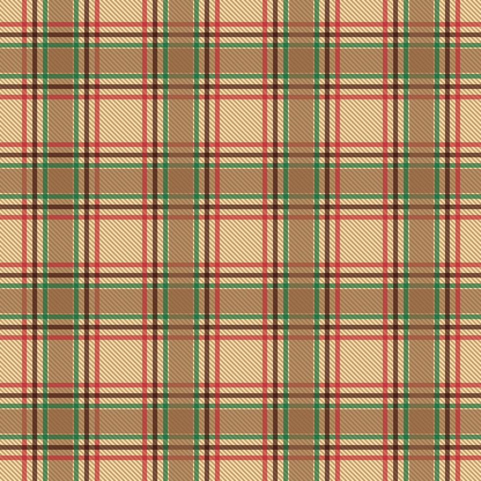 Tartan check plaid texture seamless pattern in yellow, red and green. vector