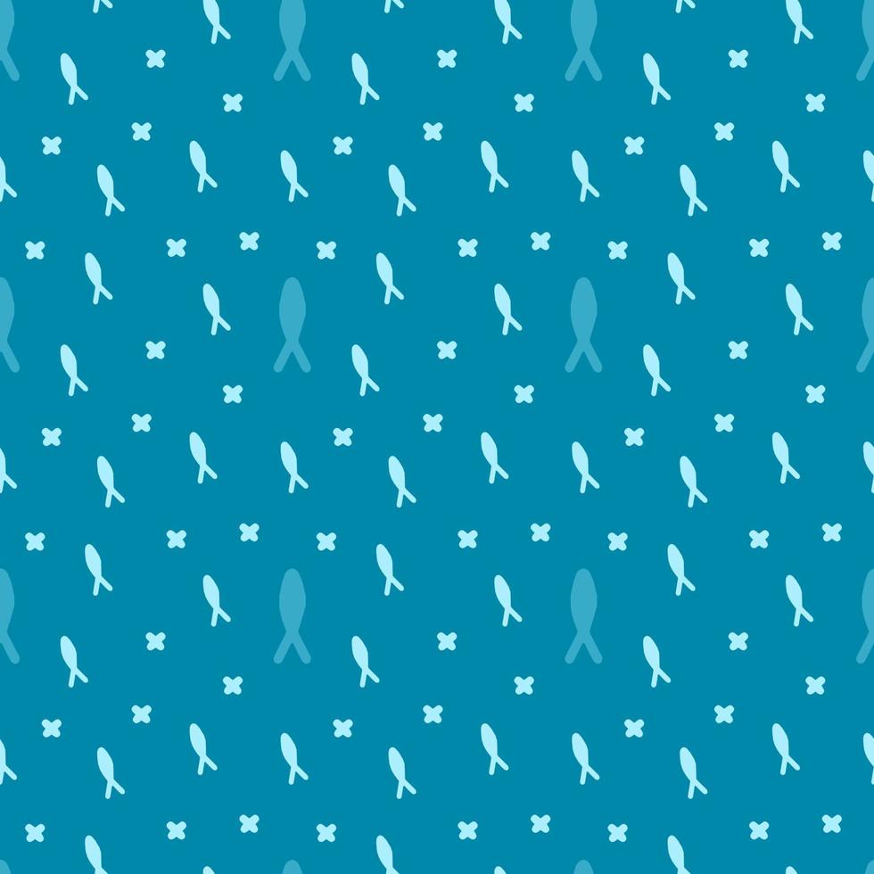 fondo transparente de mini pez. diseño de patrones geométricos. textura bordada de color azul ideal para pantalones de hombre, moda masculina, moda infantil, bolso, papel pintado, telón de fondo. vector