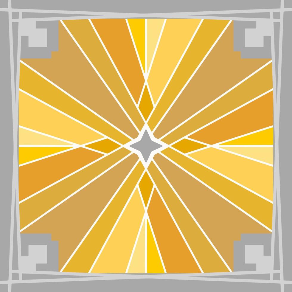 Geometric Yellow pattern design Ideal for silk scarf, kerchief, bandana, neck wear, shawl, hijab, fabric, textile, wallpaper, carpet, or blanket. Artwork for fashion printing. Vector Illustration.