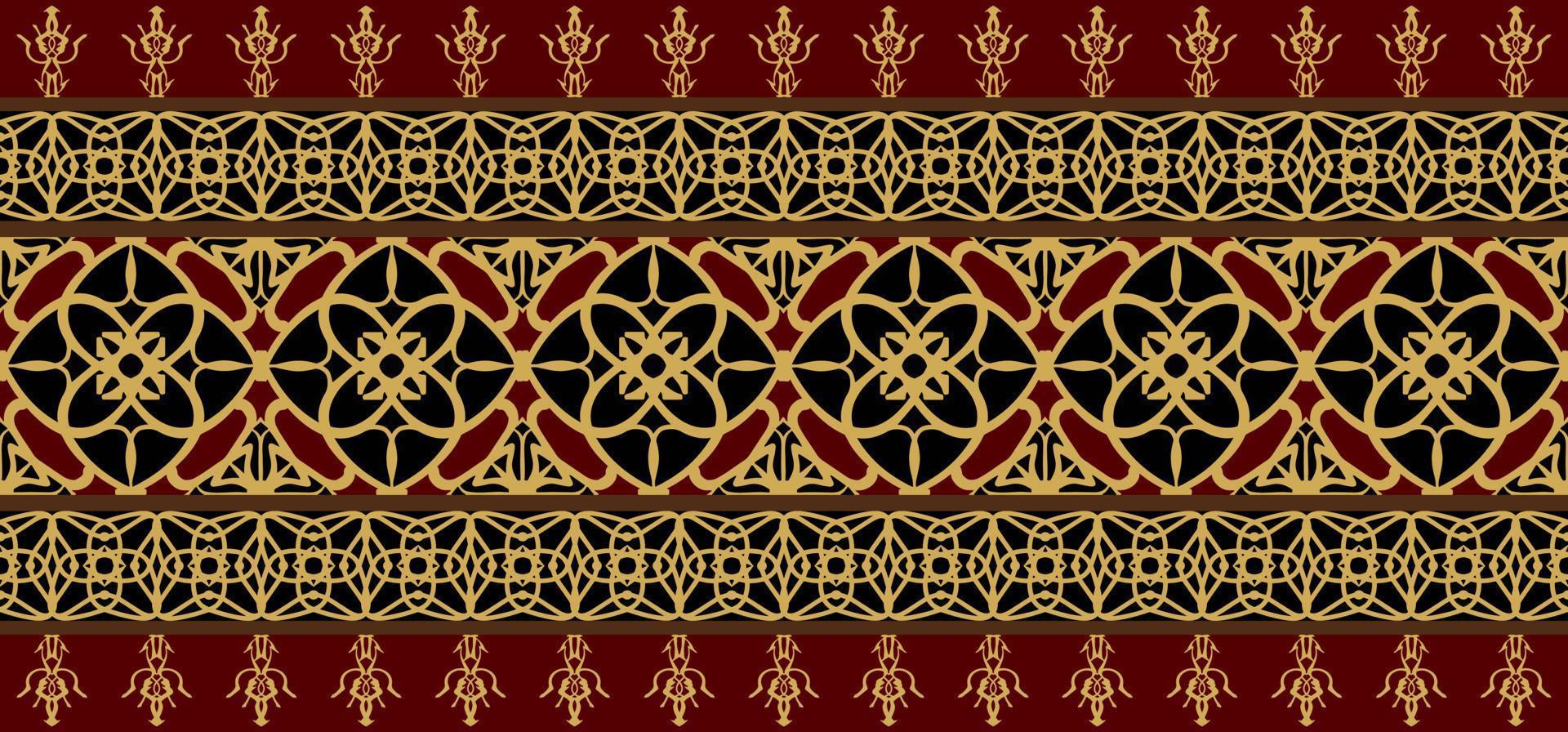 Geometric Seamless Pattern with Tribal Shape. Designed in Ikat, Boho, Aztec, Folk, Motif, Thai, Luxury Arabic Style. Ideal for Fabric Garment, Ceramics, Wallpaper. Vector Illustration