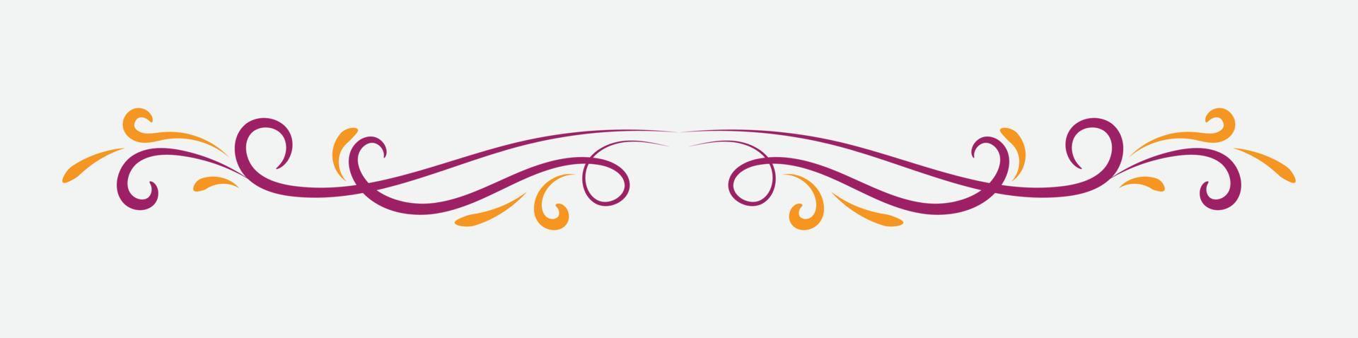 text divider. Calligraphic ornament. Vintage Decorations. Vector isolated illustration.