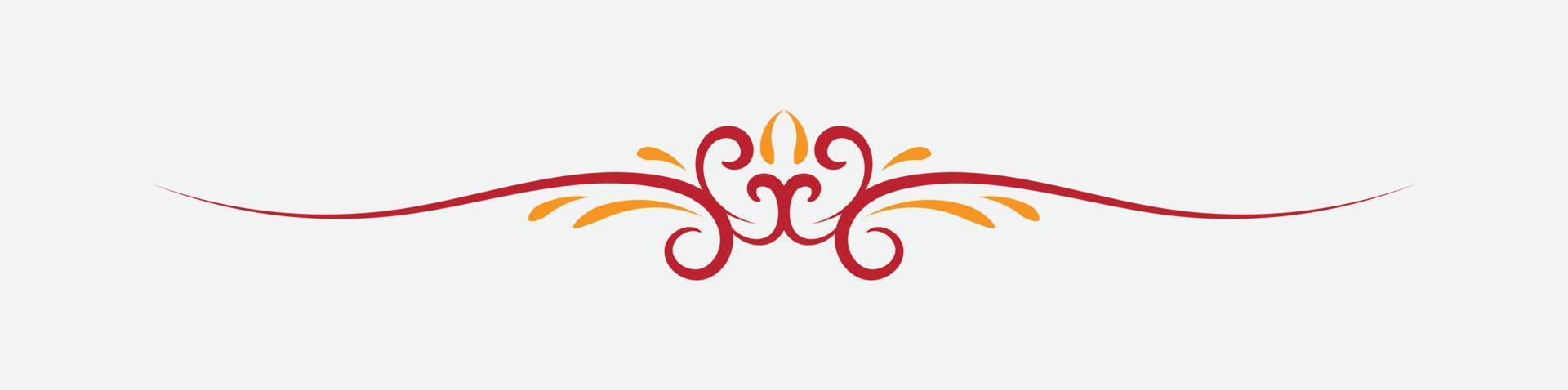 text divider. Calligraphic ornament. Vintage Decorations. Vector isolated illustration.