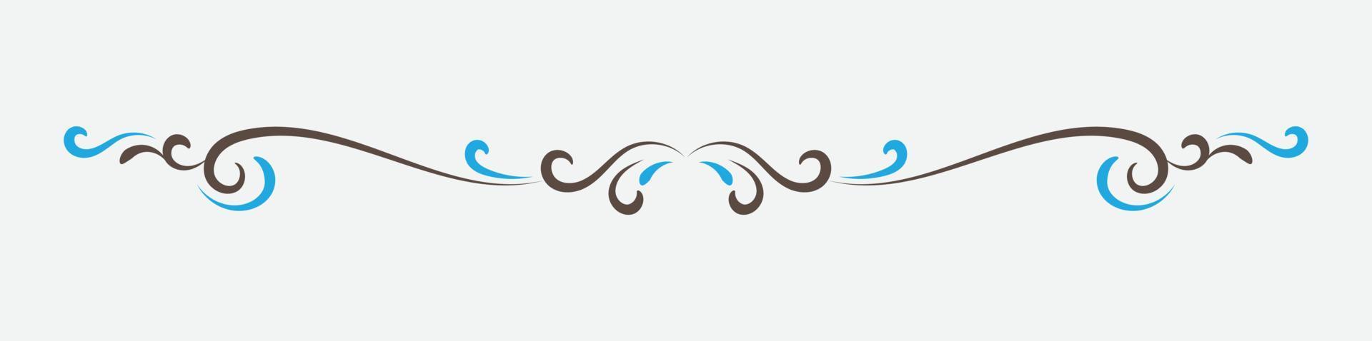 text divider. Calligraphic ornament. Vintage Decorations. Vector isolated illustration.