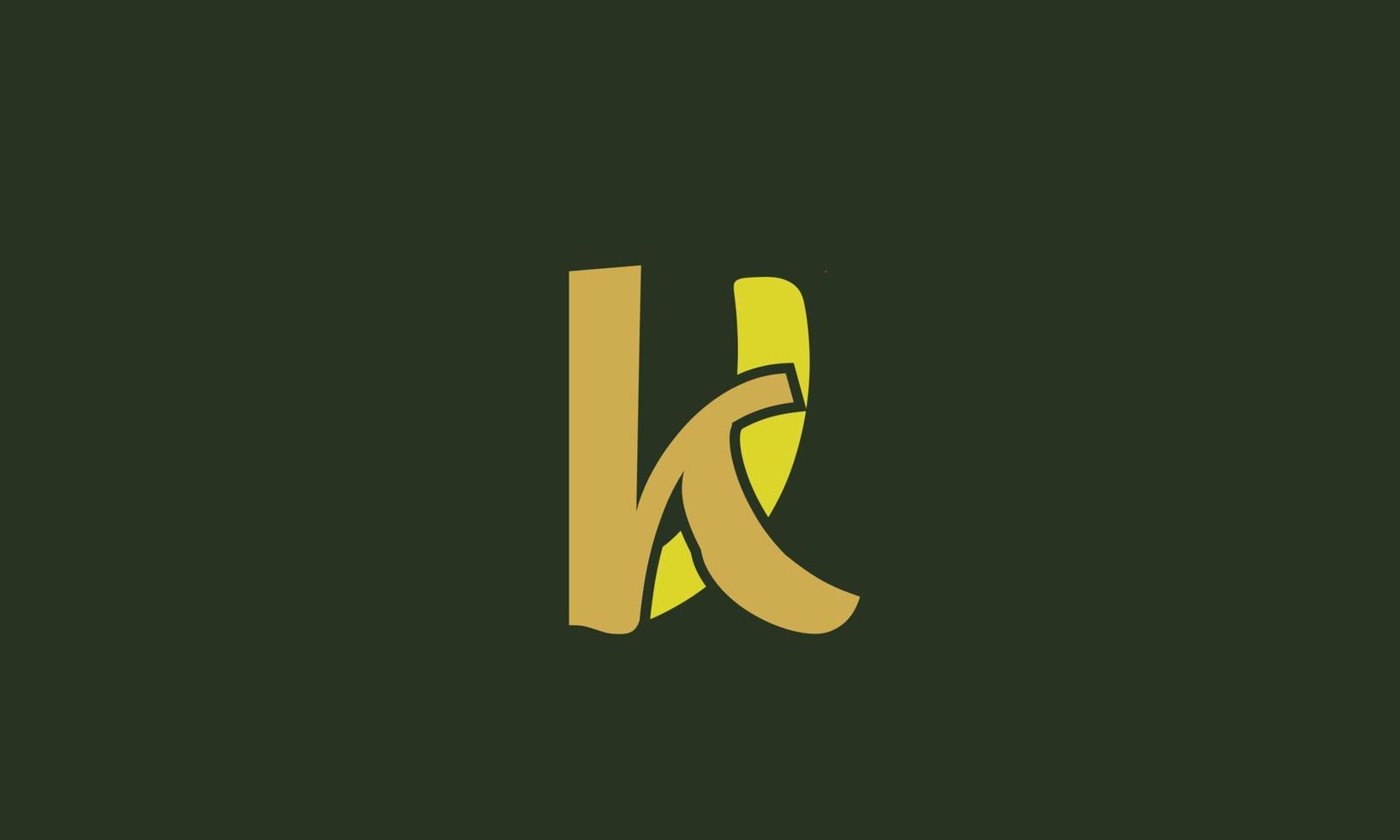 letras del alfabeto iniciales monograma logo vk, kv, v y k vector