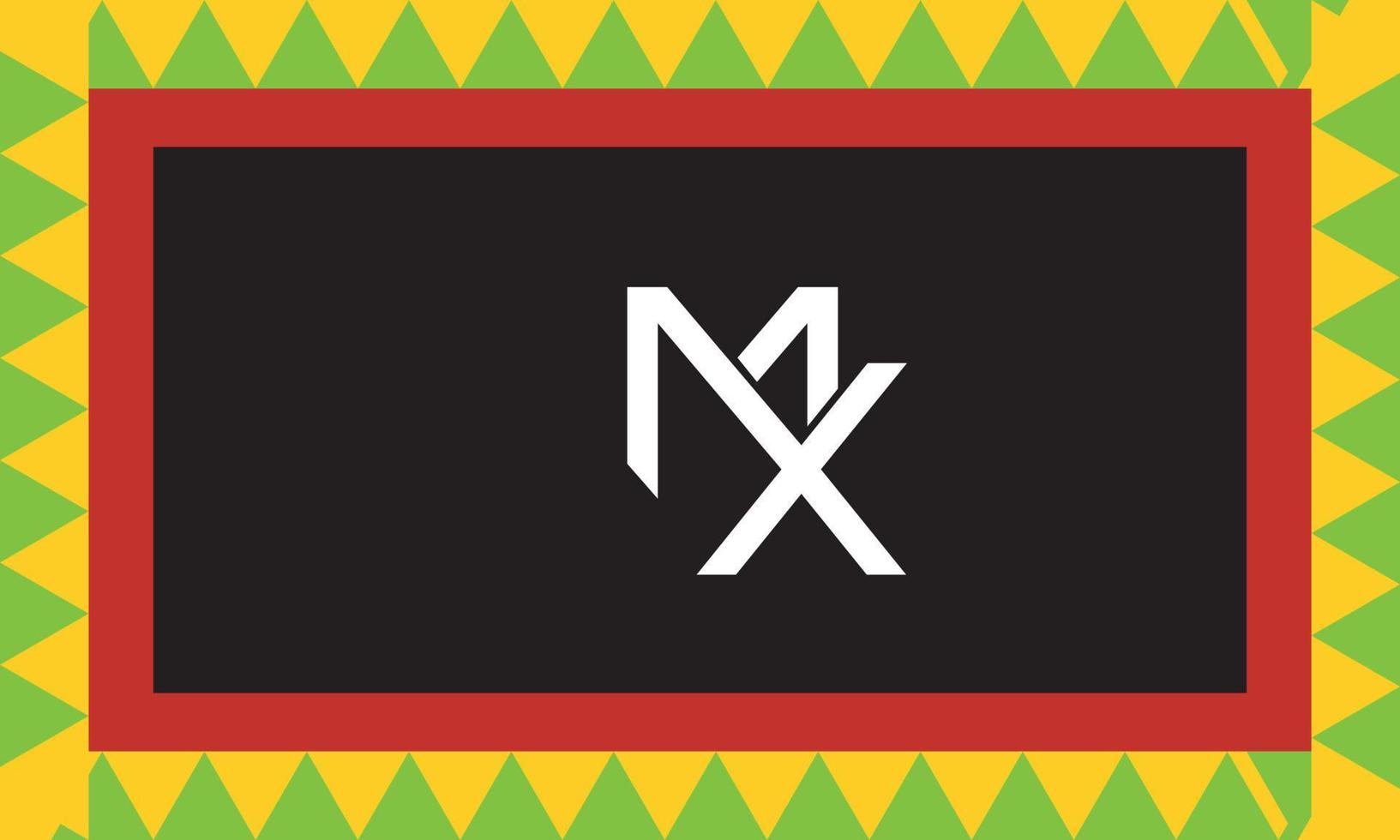 Alphabet letters Initials Monogram logo MX, XM, M and X vector
