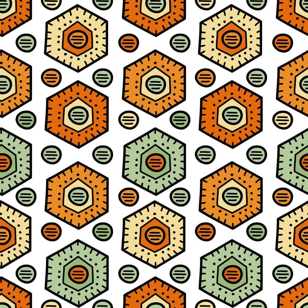Abstract vector ethnic art. Decorative romb ornamental seamless pattern