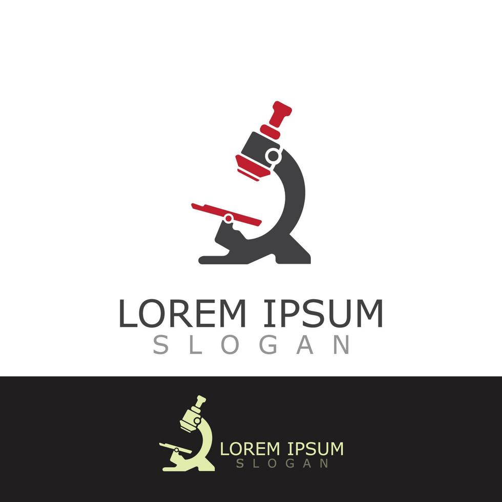 Microscope logo image design. Simple illustration of biology microscope vector icon