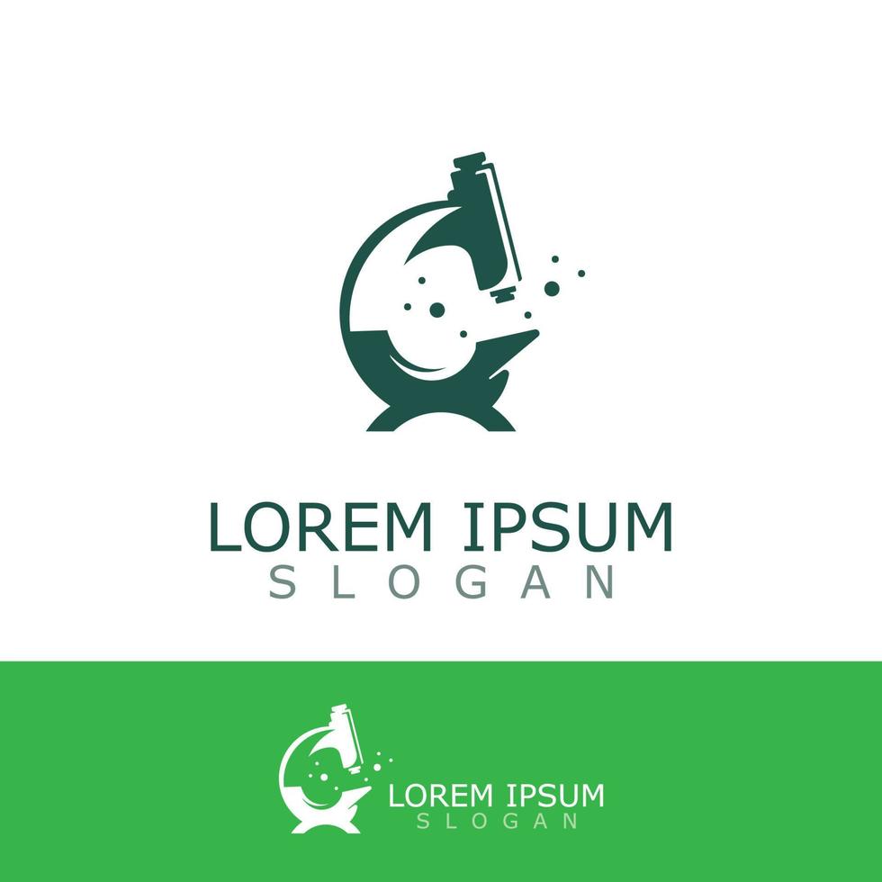 Microscope logo image design. Simple illustration of biology microscope vector icon