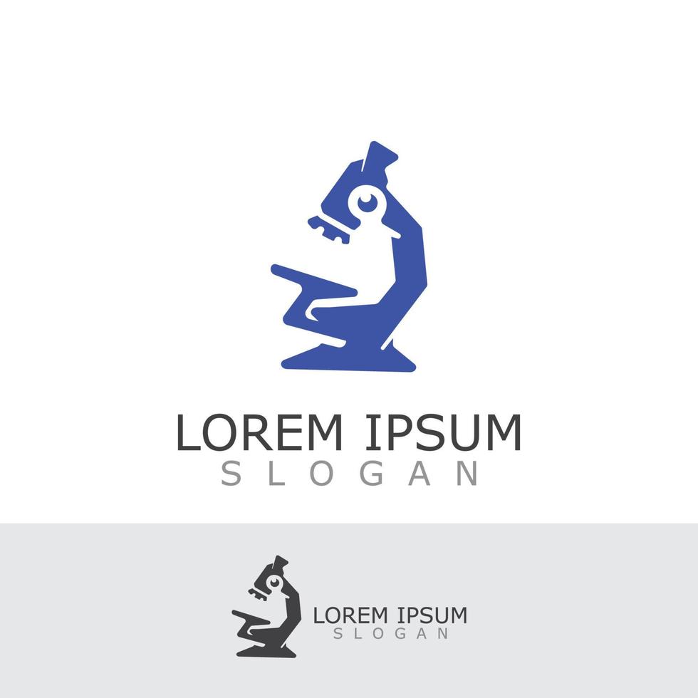 Microscope logo image design. Simple illustration of biology microscope vector icon