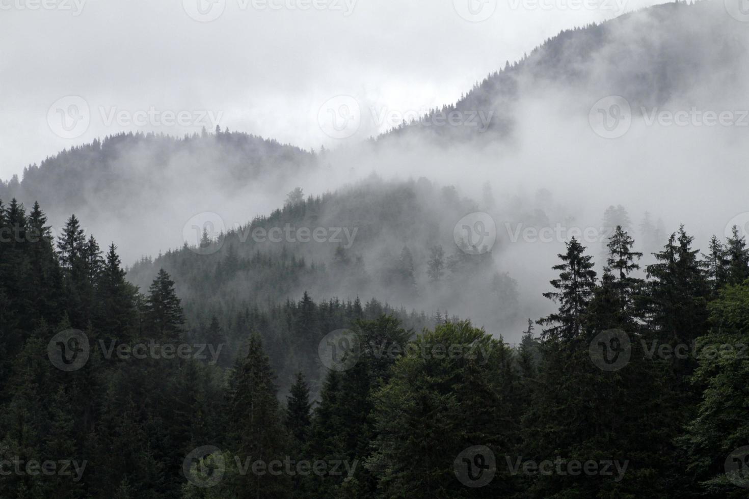 Dramatic sky over the mountains in the European Alps photo