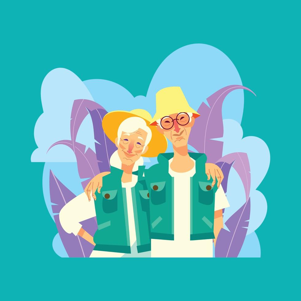 Adventure Lover Grandparents vector