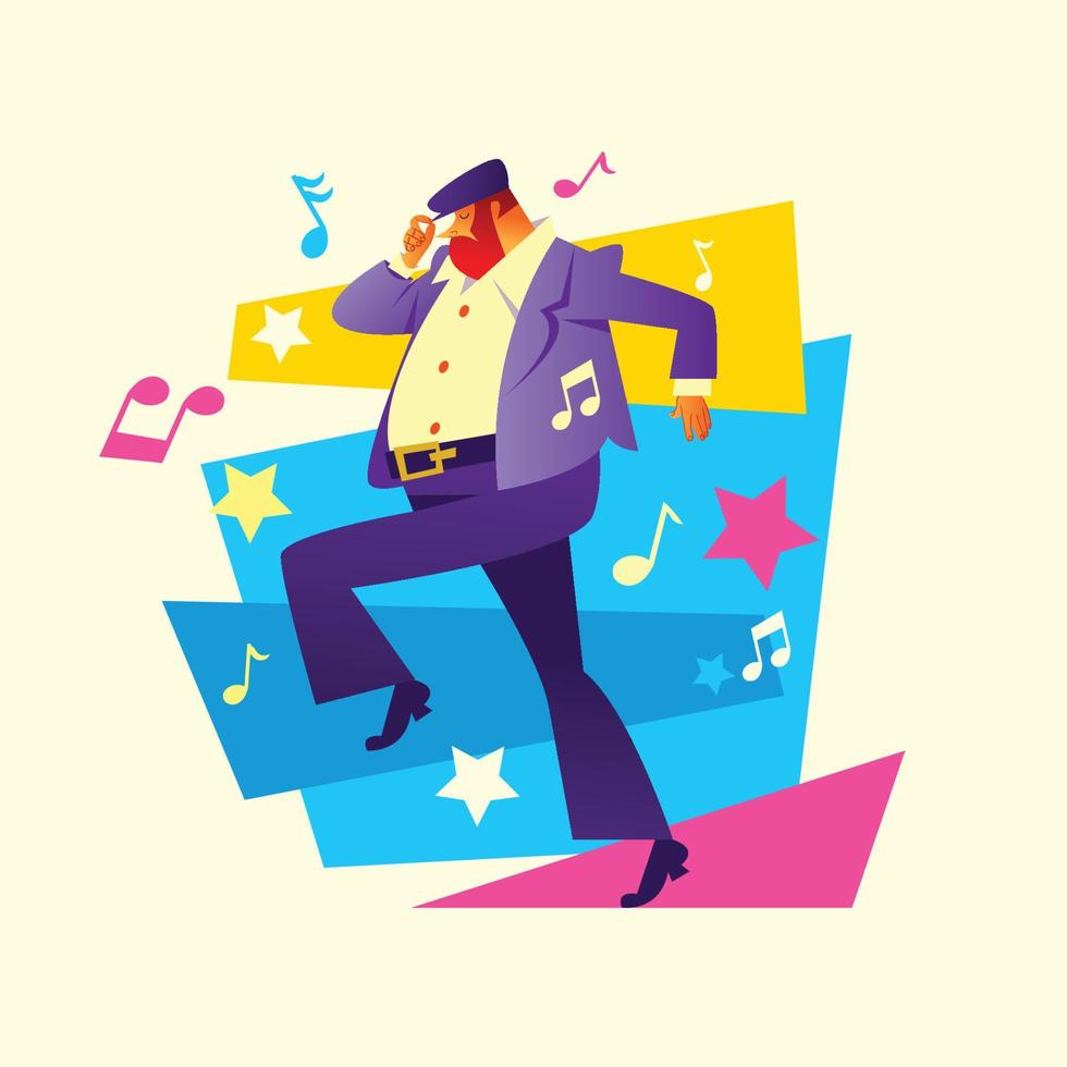 Big and Funny Dancer vector