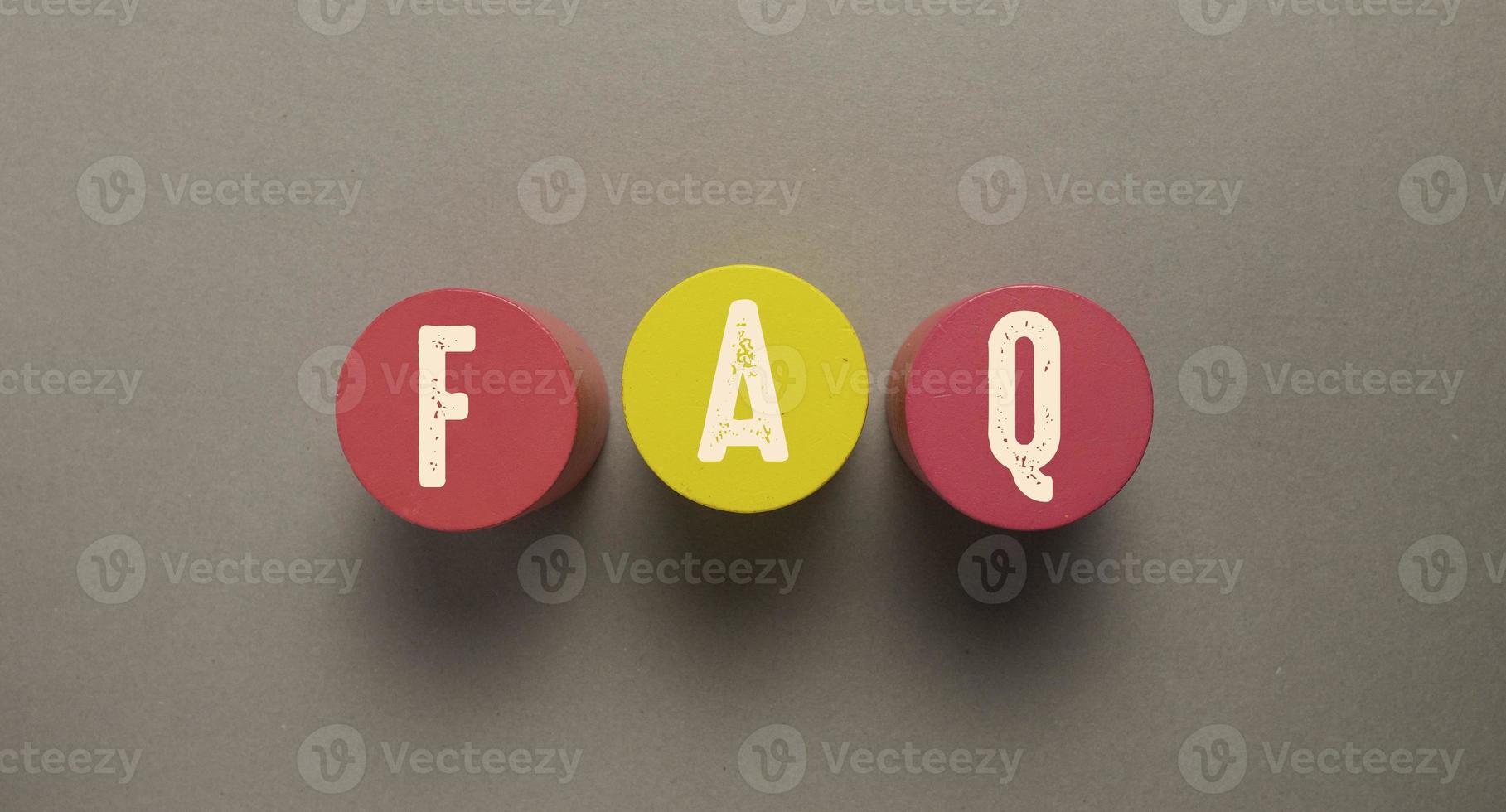 Words with Faq Business Concept idea photo