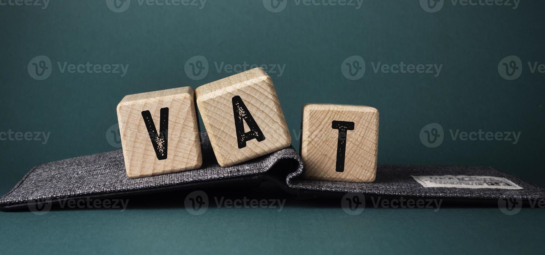 Words with VAT , Business Concept idea photo