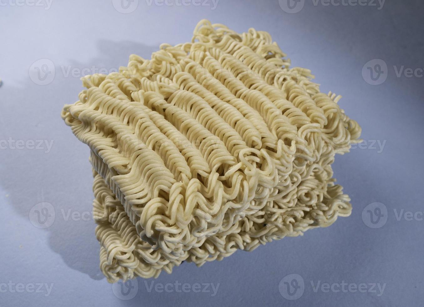 Close up of Instant noodles isolated photo