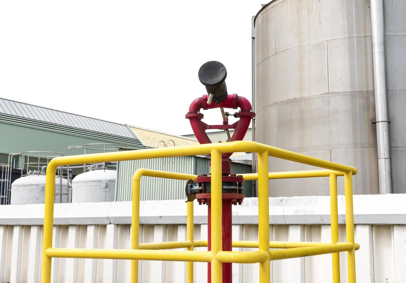 Outdoor fire sprinkler in industry plant photo