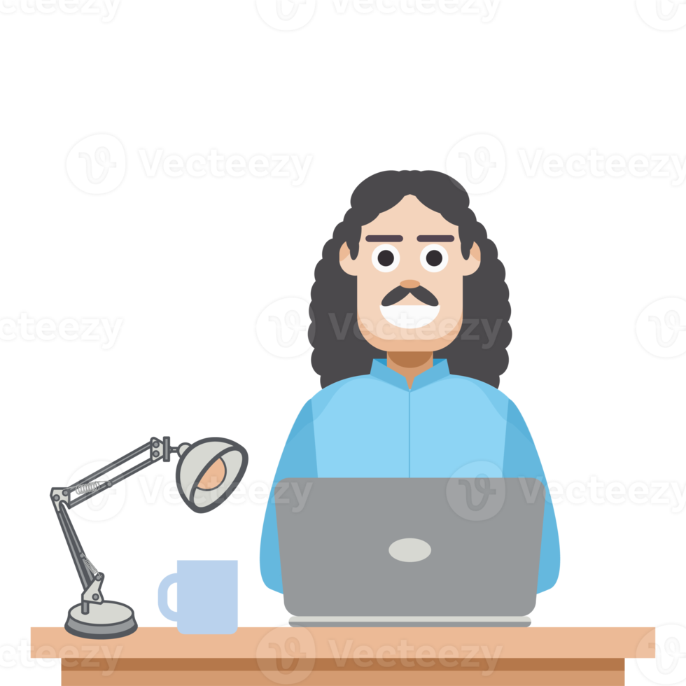 man playing laptop work from home png