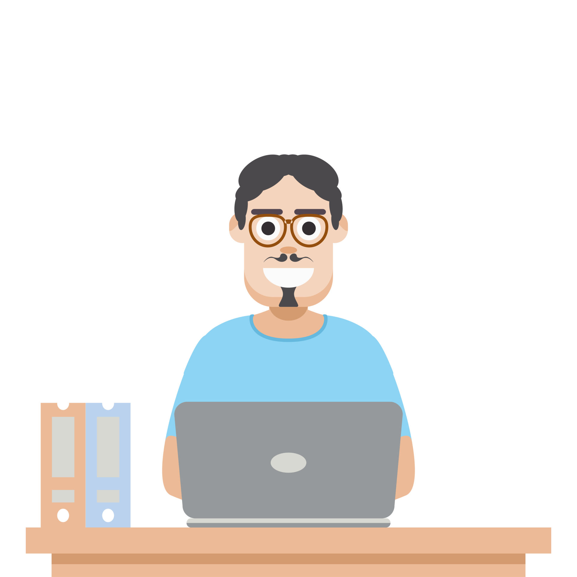 Man Using Laptop For Work From Home Wear T shirt 11841019 PNG man-using-laptop-for-work-from-home-wear-t-shirt-11841019-png