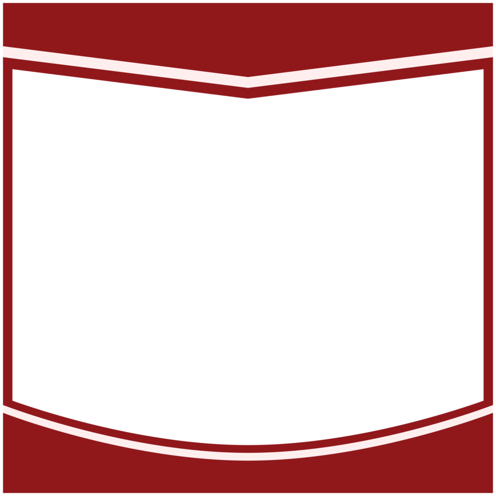 twibbon red and white frame basic shape png