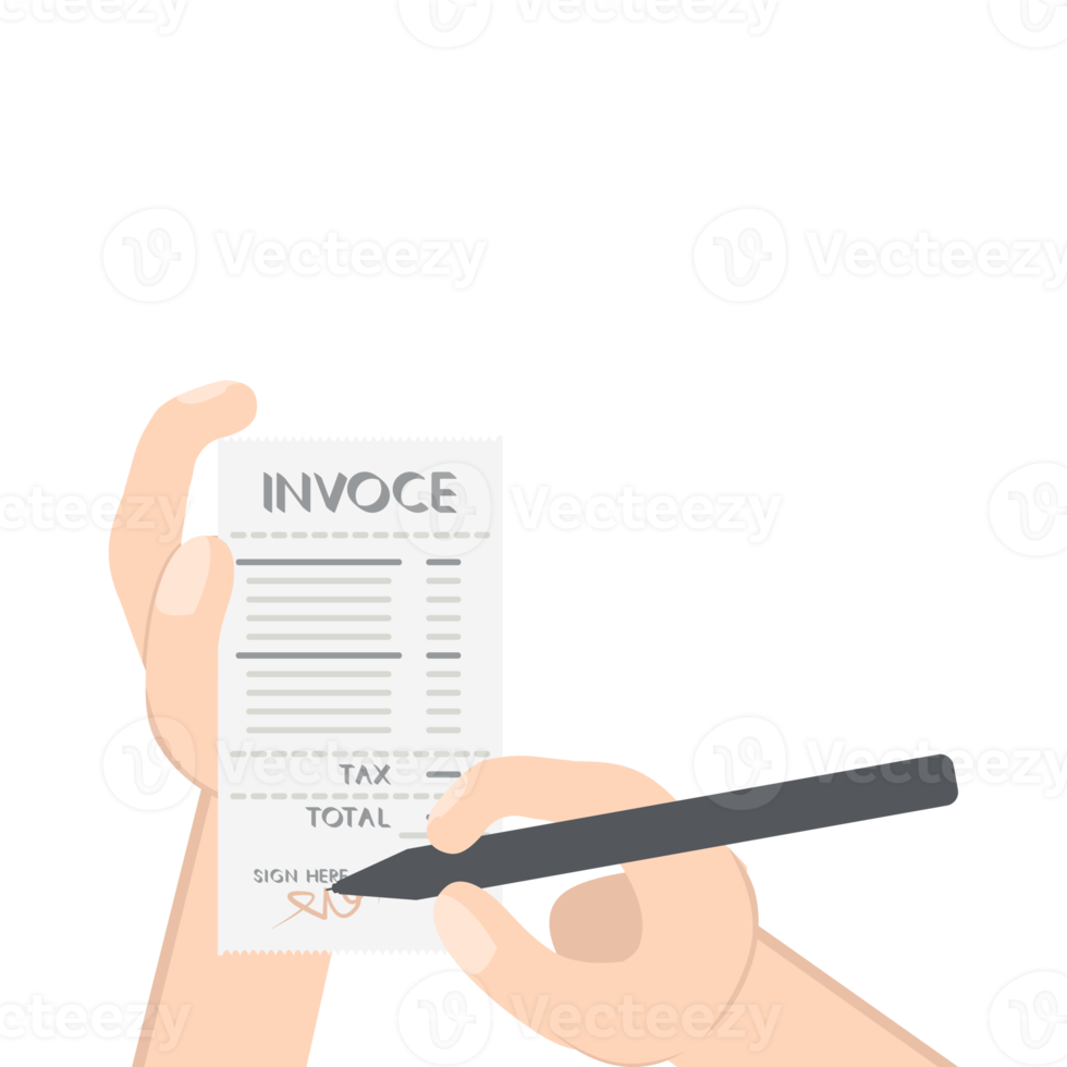 hand holding invoice billing invoice png