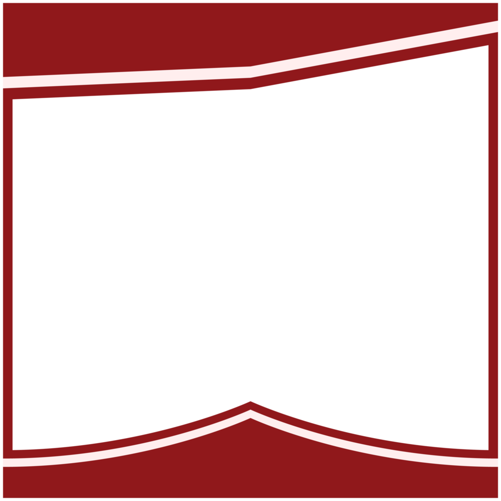 twibbon red and white frame basic shape png